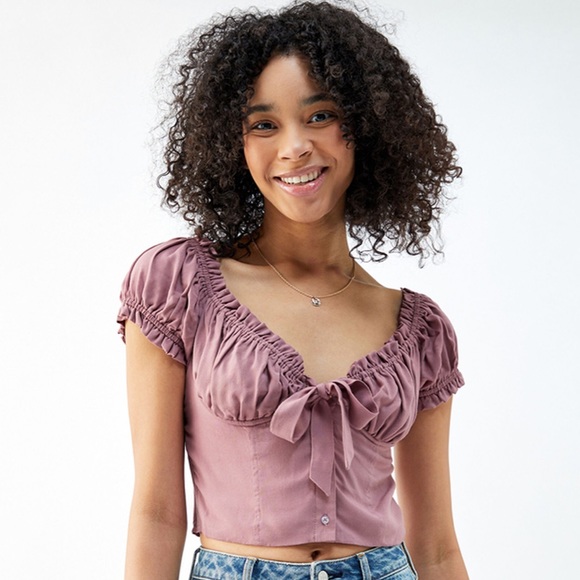 Kendall & Kylie Tops - dusty rose kendall & kylie tie front bustier top